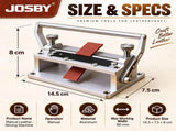 Manual Leather Skiving Machine, 90mm Aluminum Body Adjustable Leather Thinning Tool, with Dual V1107-CS-YNKZ20