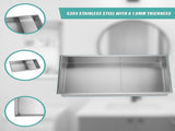 641 x 336 x 101mm Shower Niche Double Shelf Organizer No Tile Needed in Stainless Steel Finish V63-900741