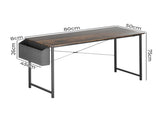 Levede Computer Desk Study Table Storage 80cm DH1055-80-BR