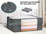 Large Grey Quilt Storage Bags - 6 Pack, 60x40x35cm, Breathable Non-Woven Fabric LSB-59389