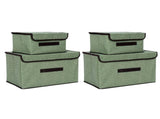 4 Pcs Non Woven Storage Box Case Dustproof Collapsible Two Large and Two Small for Household Home V1294-YM0512-3117220250911