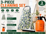 Home Closed Room Dust Cleaning Essentials Bundle - Green grass and small white flower pattern V888-ELOSUNG53587