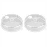 2pcs Microwave Cover PP Reusable Safe Harmless Food Guard Lid for Heat Preservation V1294-YM0901-3118210256011