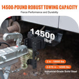 Adjustable Trailer Hitch, 15cm Drop & 11.43cm Rise Hitch Ball Mount with 6.35cm Receiver, Solid V952-SQTQJTCB25221G4VYV0