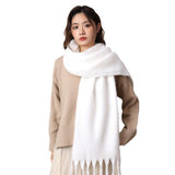 Women's Mohair Winter Scarf Pure Color, Warm Winter Scarf for Women and Men, Soft Luxurious Cashmere V1192-AZ-W-3195