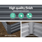 Green Fingers Garden Bed 180x90cm Planter Box Raised Container Galvanised Steel GARDEN-18090-ALUMGR