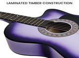 Karrera 38in Cutaway Acoustic Guitar with Carry Bag - Purple Burst CC38-SPU