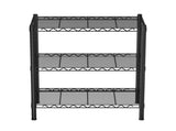 Artiss 3-Tier Shelving Unit Adjustable Garage Storage Shelves Kitchen Rack Steel SU-60X70-BK
