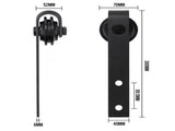 2m Heavy Duty Sliding Barn Single Door Hardware Kit Damper Track Rail Roller System V324-CS-BARNRAIL200