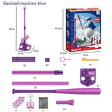 2-in-1 Kids Baseball Training Toy Set with Automatic Pitching and T-Ball Stand, Indoor and Outdoor V1341-ZY-QWMURNJM-2IN1-PINK