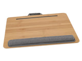 Laptop Table Multifunction Bamboo Lap Desk Bed Tray with Cushion for Reading Writing Playing V1294-YM0523-3116220004111