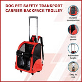 Dog Pet Safety Transport Carrier Backpack Trolley V63-793955