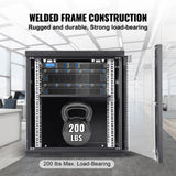 Wall Mount Network Server Cabinet, 393.7 mm Deep, Server Rack Cabinet Enclosure, 90.72 kg Max. V952-WLJJGHB12U155L3S8V0