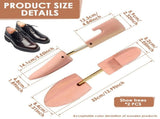 2Pcs 11.61/12.99in Wooden Shoe Stretcher Cedar Shoe Trees Men Women Adjustable Boot Stretcher V1366-AZ2-W-14667