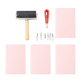 Rubber Carving Blocks for DIY Printmaking Crafts Soft Linoleum Block Stamp Making Kit for Beginners V1294-YM0901-3117240108811