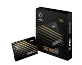 MSI SPATIUM S270 SATA 2.5' 960GB, PHISON S11, 3D NAND, SATA III 6Gbps, Sequential Read up to V1202-V2-HBM-SPATIUMS270-960GB