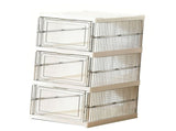Shoe Storage Box Clear Plastic Stackable Shoe Organizer Space Saving Foldable Shoe Rack Sneaker V1294-YM0901-3117260015712