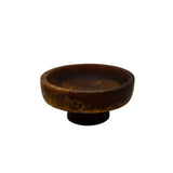Hand-Poured Pedestal Serving Bowl – Small Caramel Resin Bowl for Snacks & Sides V1026-KLCFR2813CA