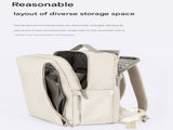 Beige Slim Minimalist Laptop Backpack - Shockproof & Anti-Theft Design, Travel-Friendly with Luggage V888-ELOSUNG27860