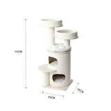 HONEYPOTCAT PURRING Multi-Level Sisal Barrel Cat Tower - PRO 117cm V390-182530PRO
