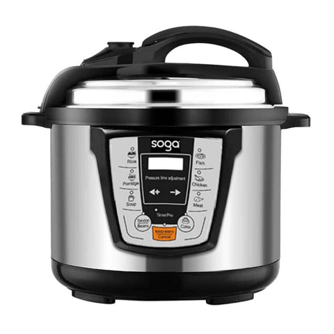 SOGA Electric Stainless Steel Pressure Cooker 10L 1600W Multicooker 16 16ELECTRICPRESSURECOOKER10L