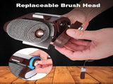 Cordless Electric Grill Cleaning Brush with Rotating Stainless Steel Roller Head, LED Light, 4000mAh V1341-ZY-KHPAF5E2-BLACK