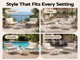 Gardeon Outdoor Bistro Set 3 Piece Patio Furniture Conversation Table and Chairs Khaki ODF-BISTRO-STL-CGR