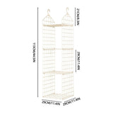 3 Tier Closet Hanging Organizer, Metal Closet Organizers, Wire Storage Shelf for Clothes Sweaters V1369-AZ3-W-17801