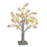 Lighted Birch Tree 18 Inch - LED Fairy Light Spirit Tree with Green Leaves for Indoor Decor, V1366-AZ2-W-16654