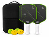 Pickleball Paddles Set of 2, USAP Approved T700 Carbon Fiber Pickleball Rackets with 4 Balls & Carry V1197-TY-081904