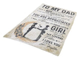 Dad Blanket Father's Day Theme Dual Sides Personalized Wide Application Sofa Throw Blanket for V1294-YM0718-3117220136313