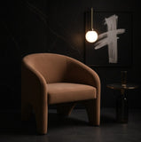 Interior Ave - Nova Sculptural Accent Chair Velvet Chocolate V355-IA-AC-NC