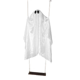 Large Hanging Swing Ghost with String Lights Spooky Cute Hanging Ghost Decor for Front Porch Yard V1294-YM0901-3115250070611