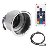 Stainless Steel LED Light Drink Cup Holders with Remote Control Marine Boats Car Truck Cup Holders V1369-AZ3-W-13939