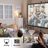 Laser 1080p LED Projector with DVD Player WiFi 120" Screen V1031-PJ-DVDFHD-682