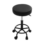 Artiss 2x Salon Stool Round Swivel Chair SALON-B-RD-NEW-BKX2