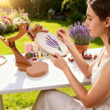 Embroidery Stand Beech Wood Violin Base Clamp Cross Stitch Holder Adjustable Height and Angle, V1107-120-16992