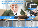 LED 5X Magnifying Glass with Light, Type-C Charging with Three Brightness Levels, Full Frame V1232-FDJ-5PS-002
