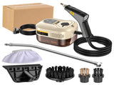Beige 1500W High Pressure Steam Cleaner with Digital Display - 1.2L Heavy Duty Steamer for V888-ELOSUNG44363