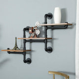 Industrial Pipe Shelving Pipe Shelves Wall Mounted Decor Floating Shelves Retro Rustic Shelf for Bar V324-WRACK-3LTPZ