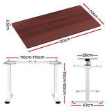 Artiss Standing Desk Motorised Dual Motor 120CM Walnut HASD-268-WHDF-WADB-120