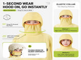 Black Full Coverage & Extended Cycling Hooded Rain Poncho with Detachable Shoe Covers, 2XL Size V888-ELOSUNG52827