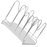 Three Grid Cutting Board Organizer Stand in Stainless Steel for Kitchen V1369-AZ3-W-18618
