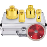 Diamond Drills 4PCS Diamond Hole Saw 25/35/50/68mm Tile Hole Saw Kit Vacuum Brazed Diamond Drill V952-JT420355068MMJN3HV0