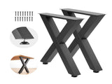 Table Legs, 750 x 600 mm Steel Furniture Legs, Modular Design, Easy Assembly, 1000 kg Max V952-ZTCFKXX2824IDAGR1001V0