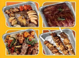 120x Aluminium Disposable Foil Food Container Trays Pans Baking Roast Bulk 22x15.5x5cm V563-AF2215-5-24PK