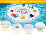 PVC Inflatable Pool Game Table Floating Entertainment Station for Swimming Pool Water Party Summer V1192-AZ-W-33988