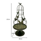Distressed Green Footed Cloche w Butterflies 67cm V637-74137CLC