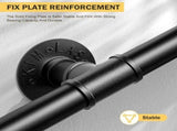 Black Industrial Pipe Handrail Wall Mounted for Indoor Stairs Modern Design, 50 cm V1237-ZY-917-232
