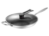 Stainless Steel Wok Pan Double Sided Honeycomb 3 Layer Prevent Sticking Easy Cleaning Wok for V1294-YM0717-3118220189618